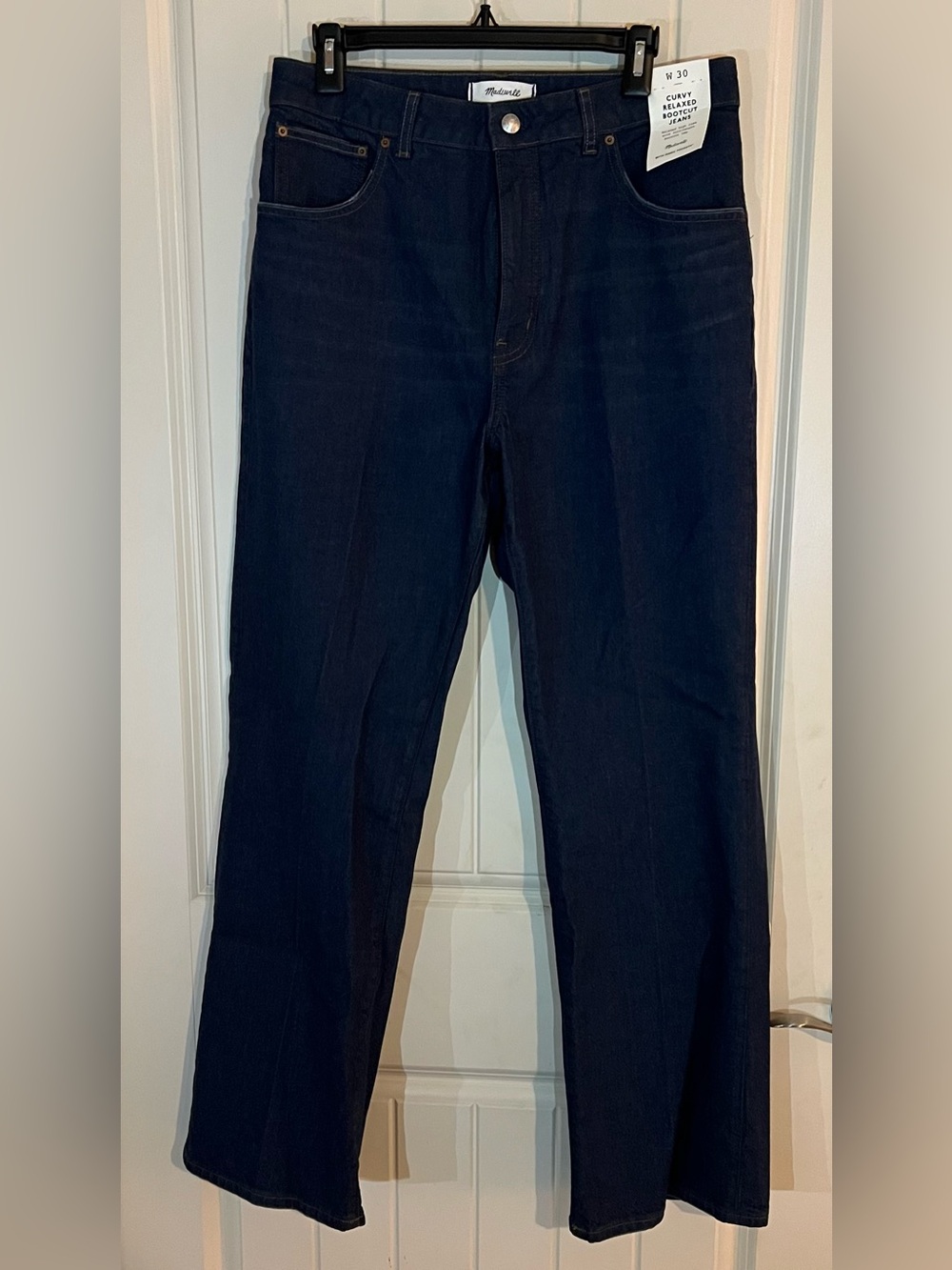 Madewell Curvy Relaxed Bootcut Jeans size 30 dark wash NWT
